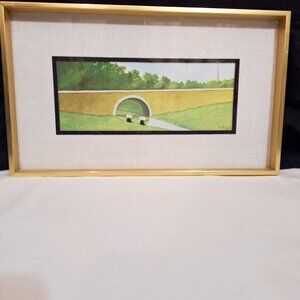 Frank Whipple Nuns Fishing Near Bridge  Vintage Turner Print Lithograph